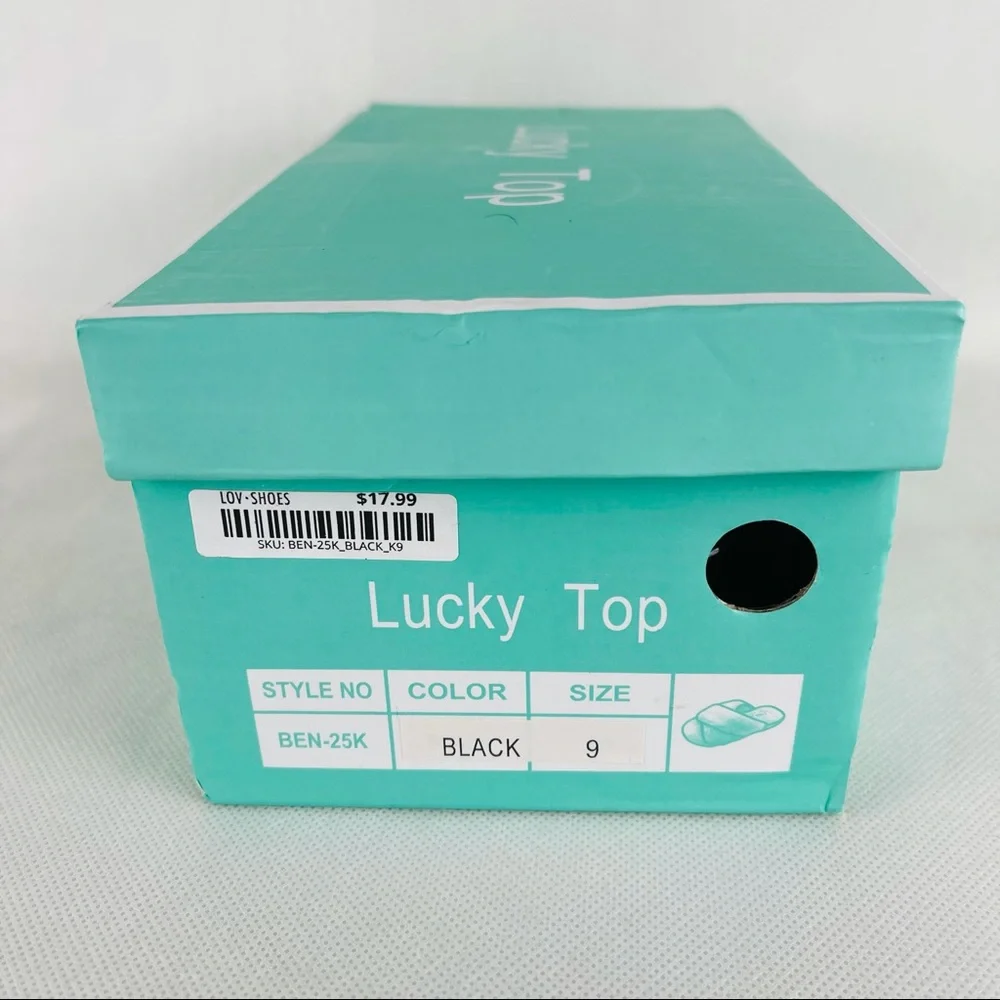 Lucky Top, fluffy Slides size: 9 girls